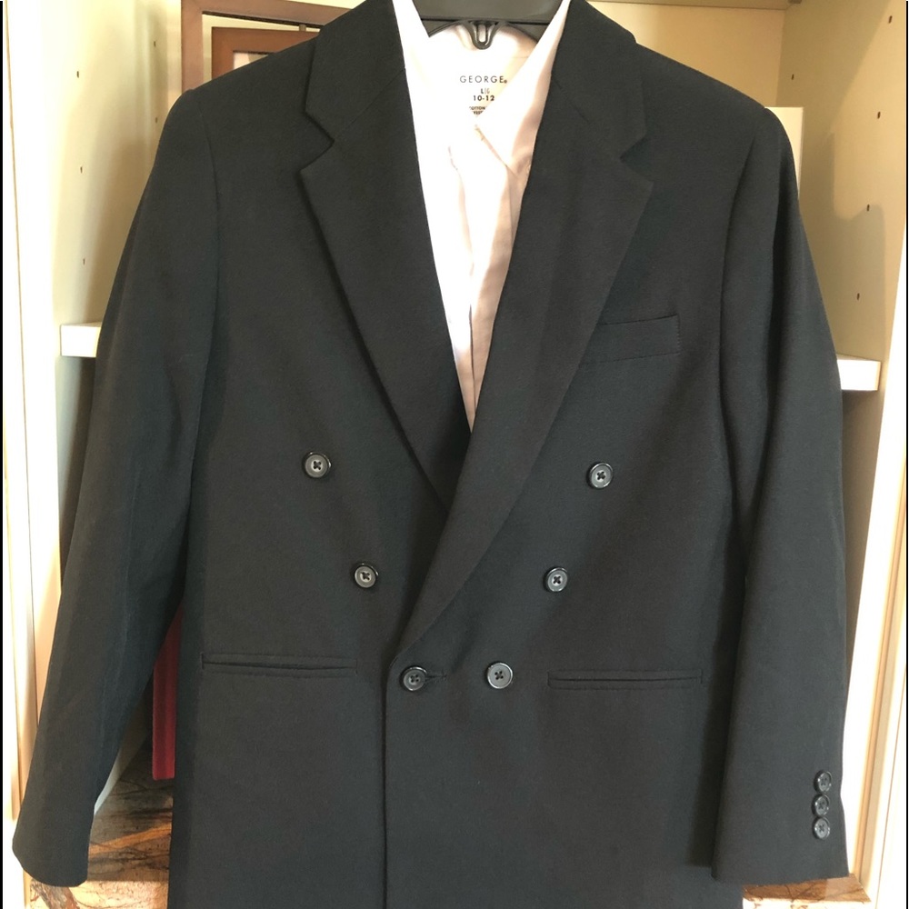 Set of Boys black 12 slim-Amherst Collection blazer & white shirt